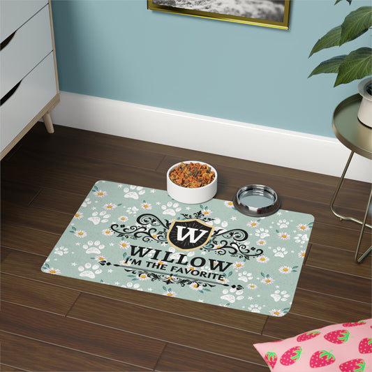 Personalized Pet Bowl Mat - Bold Daisy Paws
