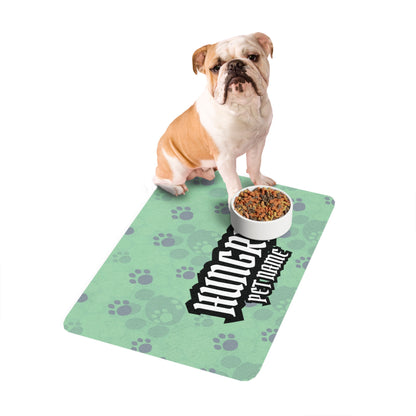 Personalized Pet Bowl Mat - Hungry Blue